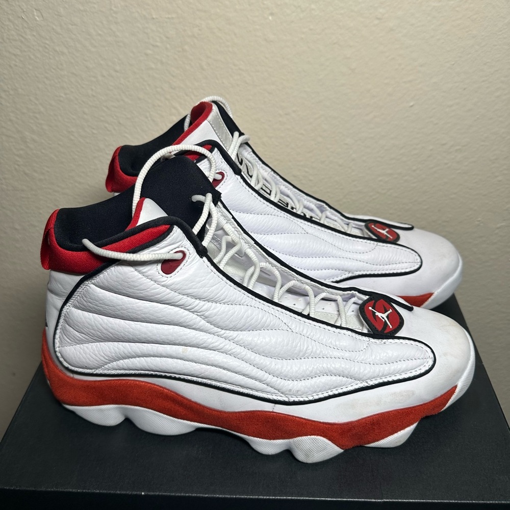 Jordan Pro Strong White Gym Red Men Size 12